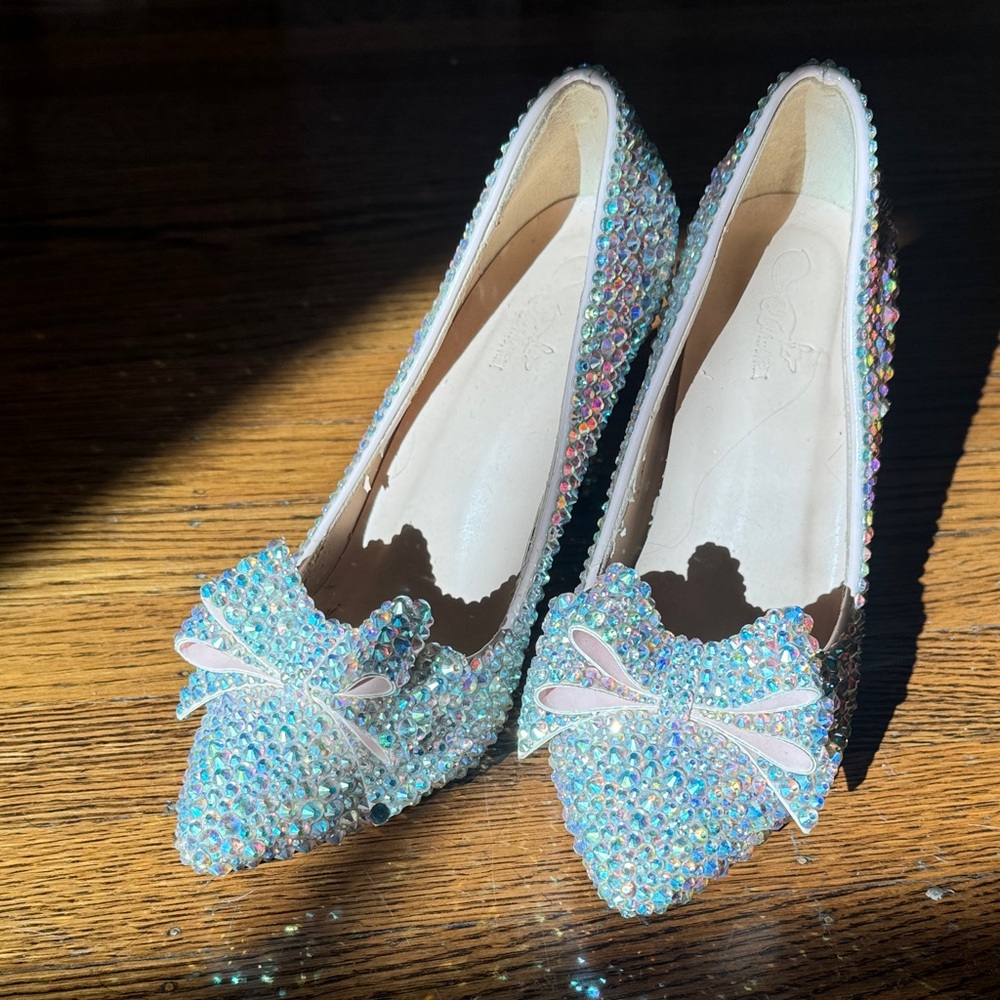 Sparkling Rhinestone Heels with Bow